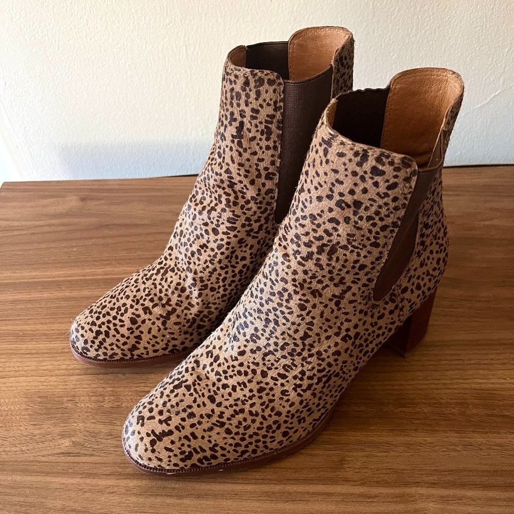 Madewell The Laura Chelsea Boot in Spotted Calf Hair Size 8 - Picture 3 of 7